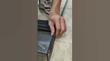 How to assemble the track under the trackless invisible rewinding screen door? #qiangning