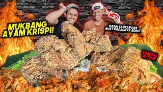 Kasih Tantangan Buat Pacarnya Adek Mukbang Ayam Krispi Sambal Setan