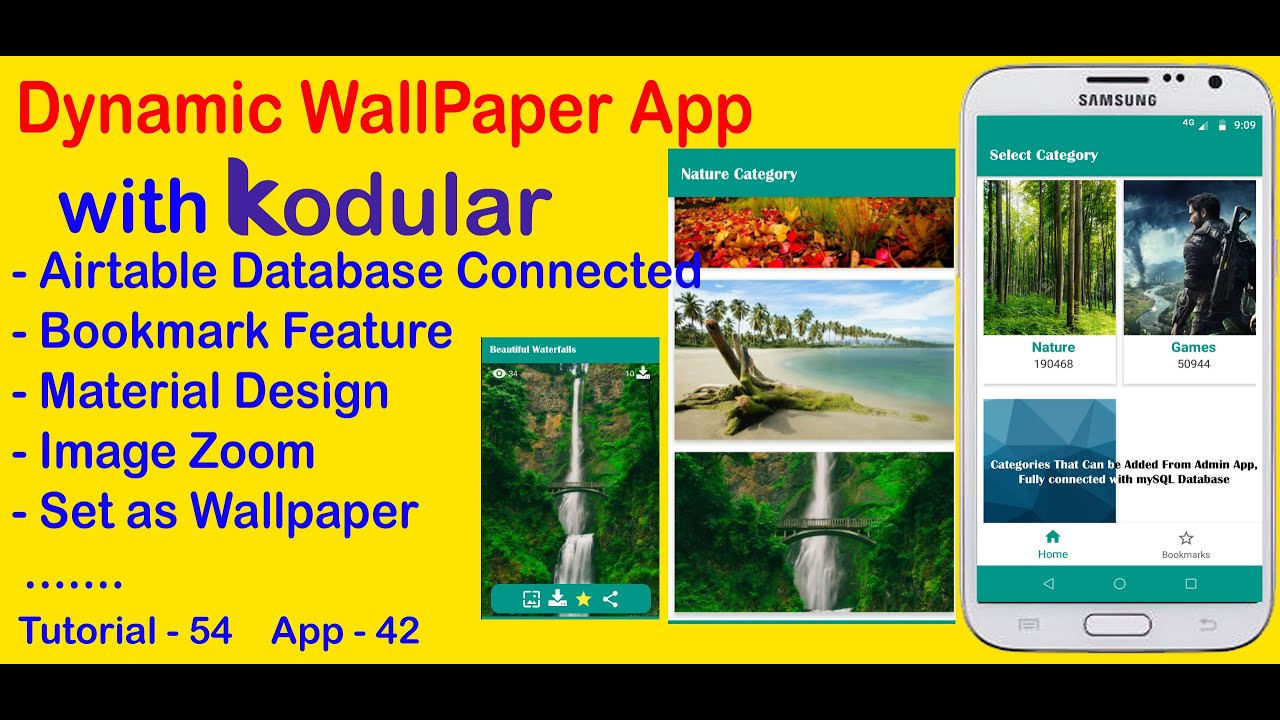 TSWallPaper App with Airtable Database Connection || Dynamic WallPaper App with Kodular