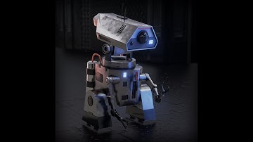 Worker Robot Blender animation