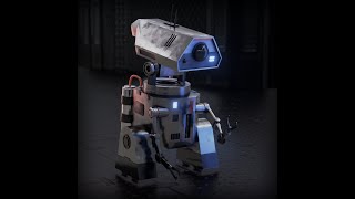 Worker Robot Blender animation