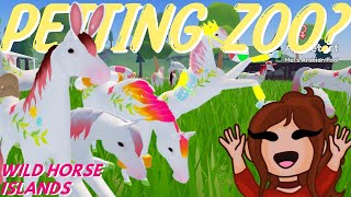 I visited a SPRING ARABIAN PETTING ZOO in WILD HORSE ISLANDS on ROBLOX