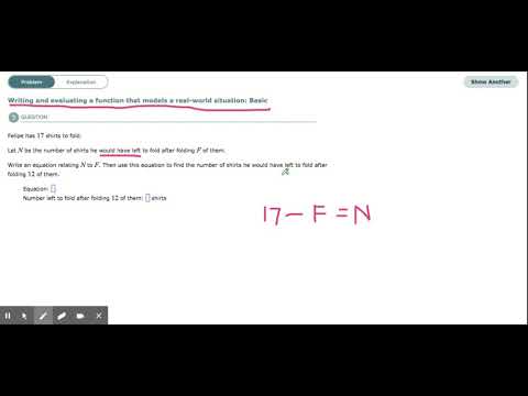 ALEKS - Writing and Evaluating a function that models a real-world ...