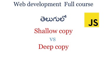 shallow copy vs deep copy in javascript