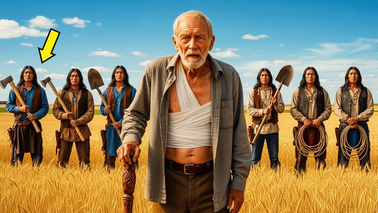 The Aging Farmer Broke 3 Ribs Shielding a Native Elder from a Bull—The Elder's 7 Sons Arrived to....
