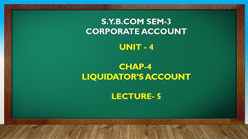 S Y BCOM SEM-3 | LIQUIDATOR
