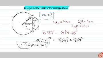 Two circles    of  radii  ltmath gt  ltmrow gt  ltmn gt5 lt/mn gt ltmo gt  lt/mo gt lt