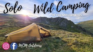Solo Wild Camping Adventure in the UK Mountains with 4K Drone Footage