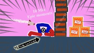 10 Min Best falls | Stickman Dismounting funny and epic moments | Like a boss compilation #342