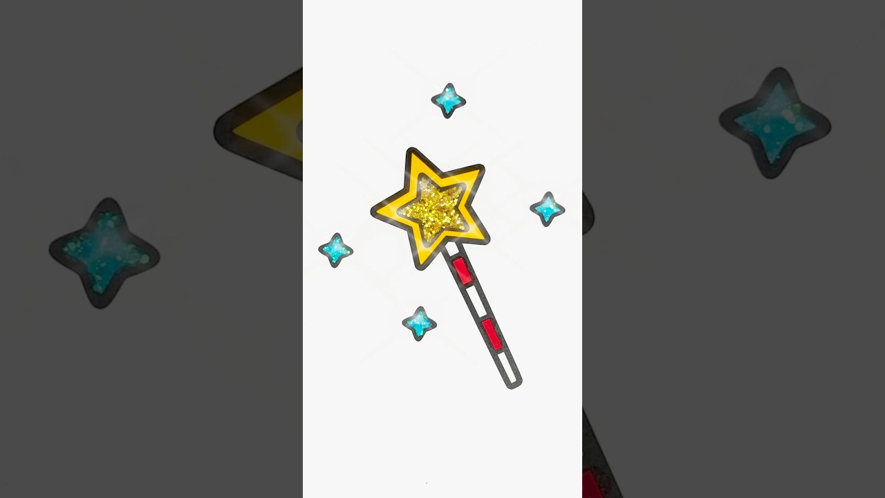 DIY glitter Star Magic Wand for Princess easy kids art 