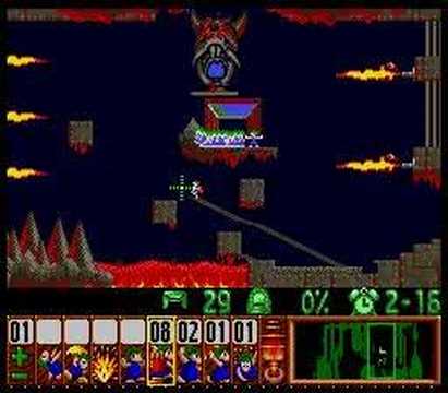 Lemmings - Sunsoft Level 4 Solution