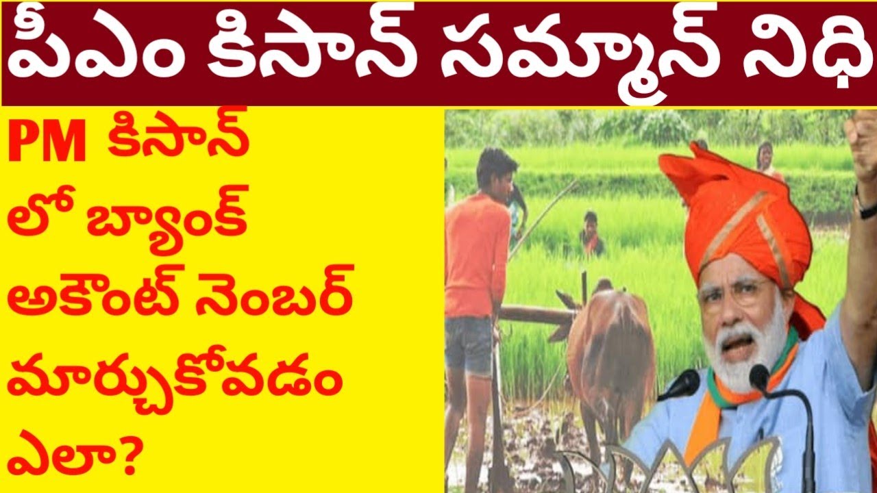 how-to-change-bank-account-number-in-pm-kisan-samman-syrantv-youtube