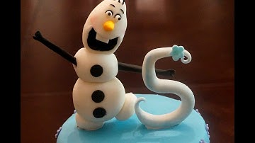 Cake decorating tutorial | How to make a fondant Olaf figurine cake topper | Sugarella Sweets