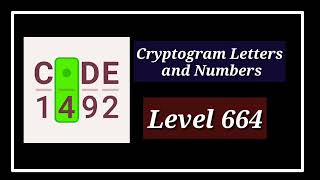 Cryptogram Level 664 Letters and Numbers