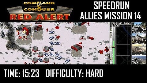 SPEEDRUN - Command & Conquer Red Alert: Allies Mission 14 (Final Mission, Hard)
