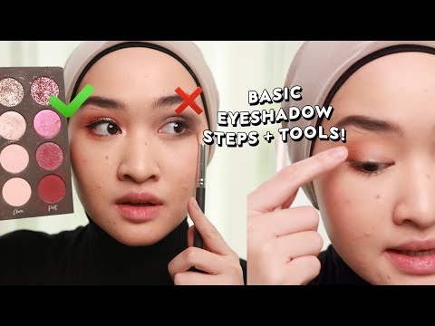 BEGINNER MAKEUP : BASIC EYESHADOW TUTORIAL !! (STEPS + TOOLS) | Kiara Leswara