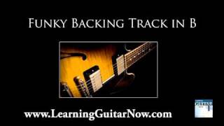 Funky Blues Backing Track in B chords