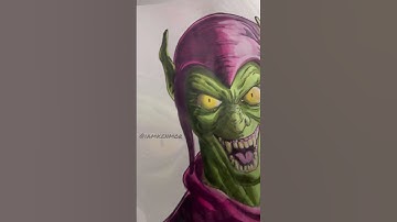 Drawing the GREEN GOBLIN! | #marveluniverse
