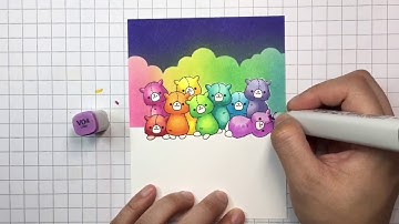 Clearly Besotted Piled Up Plushies Copic Markers Colouring Tutorial