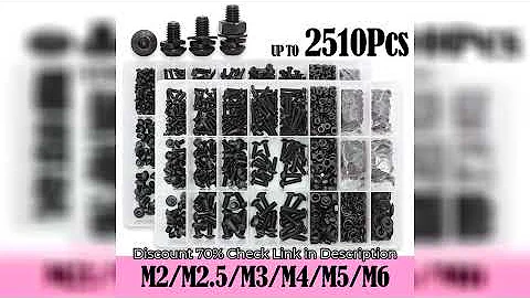 Total 2510p M2 M2.5 M3 M4 M5 M6 Round Hex Cap Screw kit 1840 10.9 Grade Black Socket Button Head All