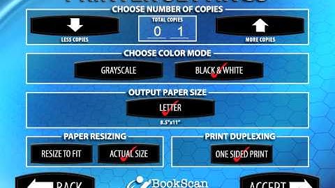BookScan Station 4.x - Scan to Printer