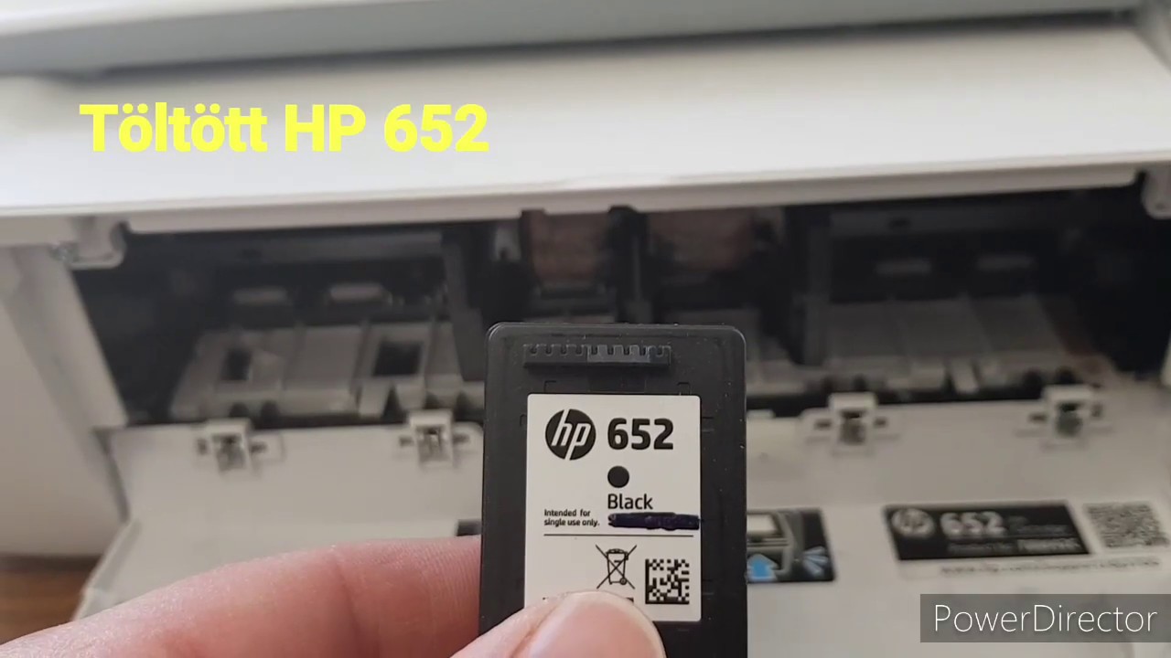 HP No652 Bk tintapatron tintakifogyás hiba - YouTube