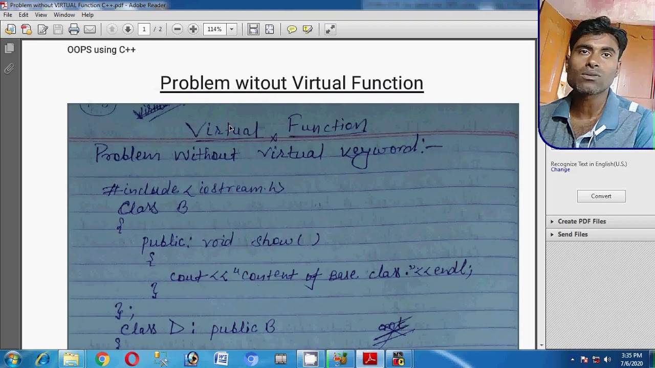 Problem Without Virtual Function C++ - YouTube