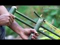 DIY Powerful Bamboo Slingshot - Surprisingly Easy To Build #slingshot #diy #toys #bamboo