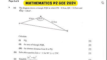 Trigonometry 2024 GCE Mathematics Paper 2 #2024gce
