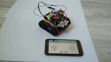 Робот на гусеничном шасси - управление Bluetooth - Arduino - смартфон.