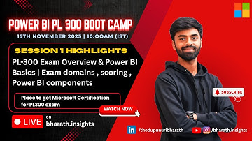 Session 1: PL-300 Exam Overview & Power BI Basics | Exam domains, scoring, Power BI components