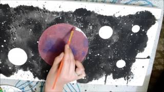 acrylic painting planet speed