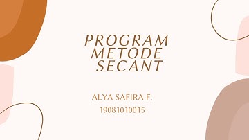 Demonstrasi Program Metode Secant Bahasa C