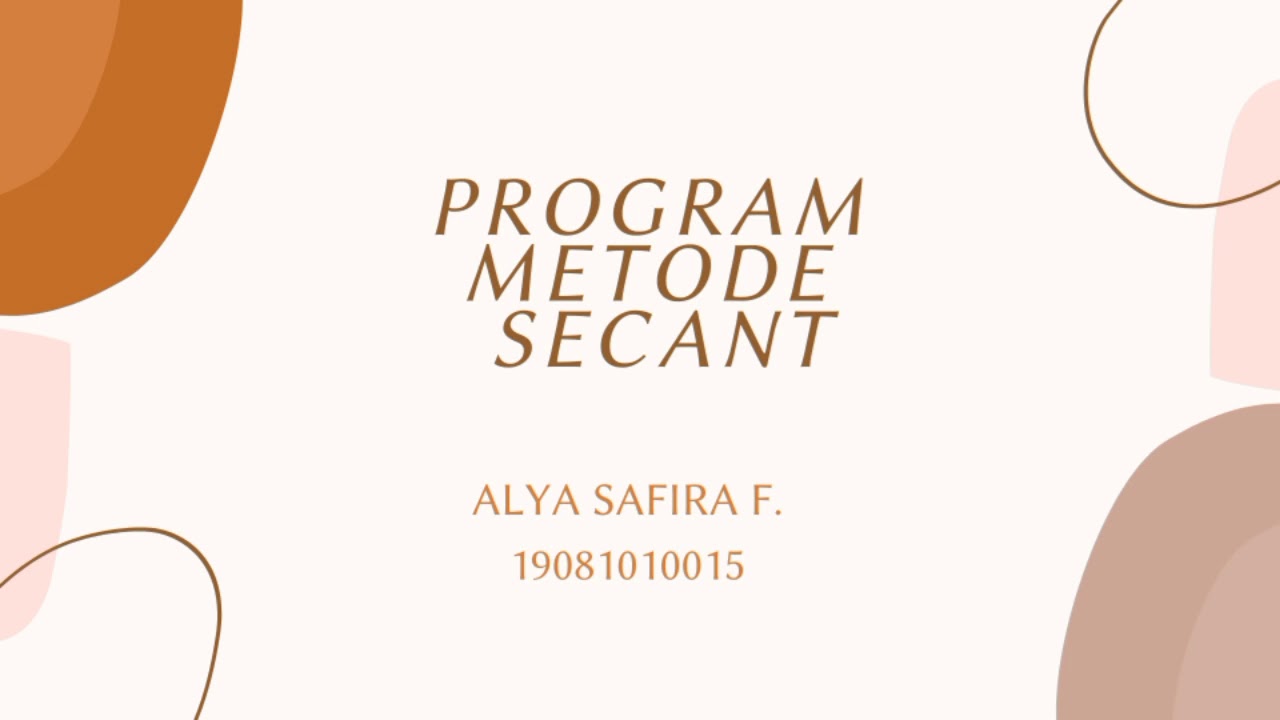 Demonstrasi Program Metode Secant Bahasa C - YouTube