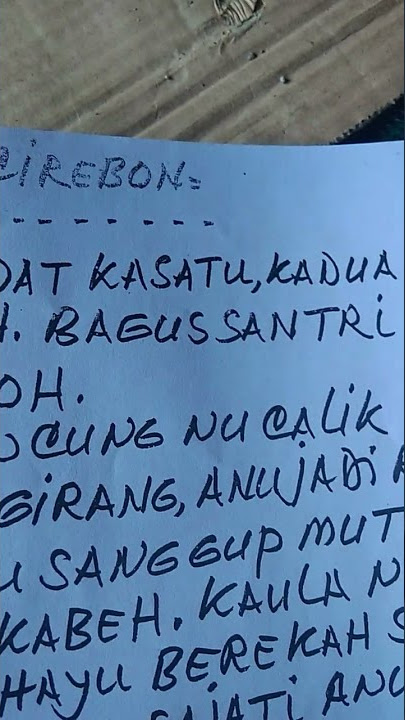 IlMU LELUHUR SUNDA SAHADAT CIREBON ILMU YANG SANGAT AMPUH