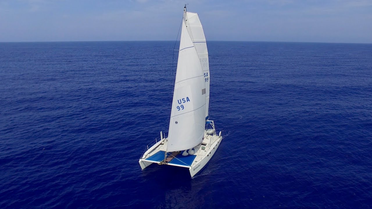 CATAMARAN SAILING IN 4K RAW // Guadeloupe - Antigua