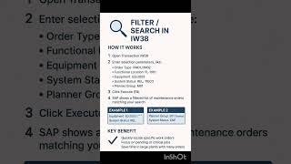 SAP PM IW38 | How to Filter and Search Maintenance Orders | Quick & Easy Guide---