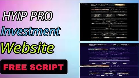 How to create Modern HYIP Investment Platform Website Using Hyip Pro PHP Script Laverl MySQL