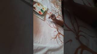 Hand Paint Bed Sheet.