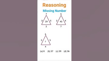 Missing Number Reasoning ♥️ Short Tricks #yt #youtubeshorts #youtube #maths #reasoning #maths #ssc