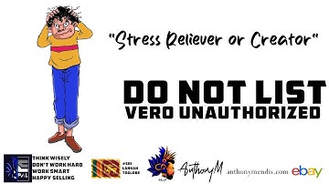 Stress Reliever or Creator - DO Not List - VeRO Unauthorized