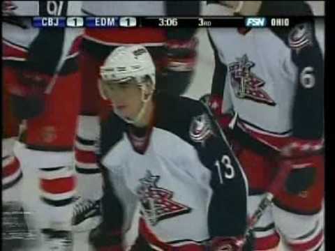 Nikolai Zherdev's amazing stickhandling and goal vs Oilers (2 feb 2006)