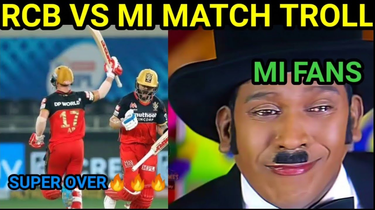 RCB VS MI MATCH TROLL||RCB WON IN SUPER OVER||BY KALAKALAPPU MEMES 2.0