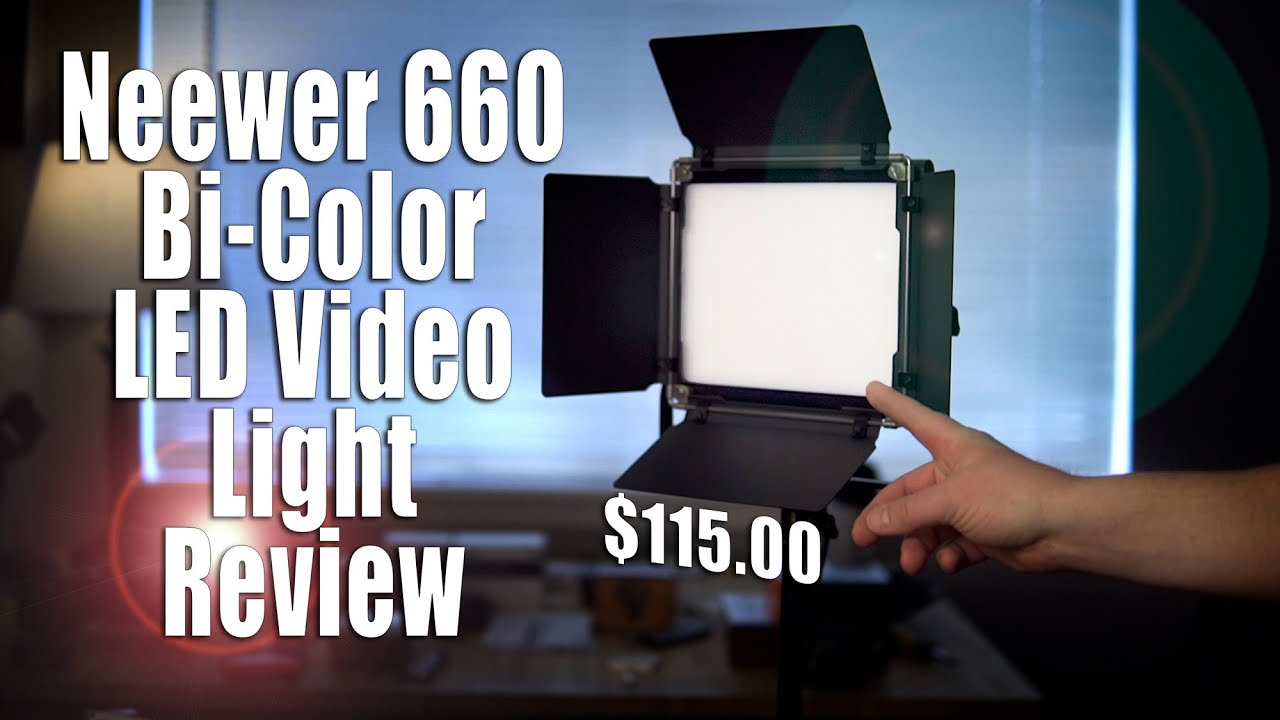 NEEWER 2 Pack 660 PRO II LED Video Light Stand Kit