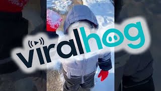 Twin Boys Have Hilarious Snowball Fight || ViralHog