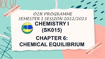 OPEN LECTURE Zero to Hero _Chapter 6 : Chemical Equilibrium