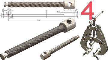 4-Project 48| Tube /Pipe Welding Clamp Vise |SolidWorks 3D Tutorial: screw rod