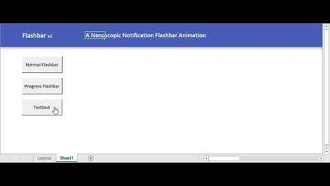 Flashbar Version 2 a Nanoscopic Progressbaror Indicator Bar for Excel