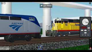 CSXT K-978 Meets Amtrak Auto Train