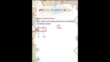 How to Identify the Identity Element for the Addition of Rational Number Class-8